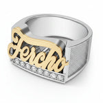 ANILLO PARA HOMBRE EN ORO Y PLATA - NOMBRES O INICIAL PERSONALIZADAS