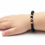 PULSERA TEJIDA NEGRA PARA NIÑ@S BALÍN #3 DOBLE CINTA NEO #4