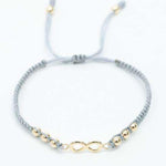 Pulsera tejida infinito con balín #4