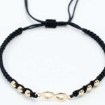 Pulsera tejida infinito con balín #4