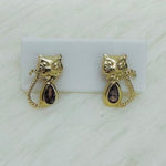 TOPOS GATO CON SOLO CIRCON ROSA REF 1441