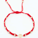 Pulsera con dije centro milagrosa y balín #4 liso