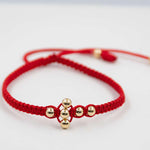 PULSERA TEJIDA CRUZ CON BALIN #4 REF 973