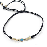 PULSERA TEJIDA CON DIJE DE CIRCON Y BALIN #4 REF 975