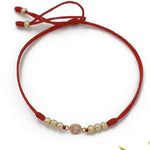 PULSERA TEJIDA CON DIJE DE CIRCON Y BALIN #4 REF 975