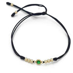 PULSERA TEJIDA CON DIJE DE CIRCON Y BALIN #4 REF 975