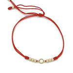PULSERA TEJIDA CON DIJE DE CIRCON Y BALIN #4 REF 975
