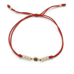 PULSERA TEJIDA CON DIJE DE CIRCON Y BALIN #4 REF 975