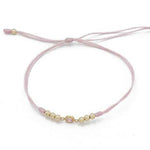 PULSERA TEJIDA CON DIJE DE CIRCON Y BALIN #4 REF 975