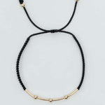 PULSERA TEJIDA CON BALIN # 3 Y TUBOS LISOS REF 976