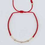 PULSERA TEJIDA CON BALIN #3 Y TUBOS LISOS REF 976