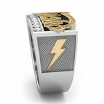 ANILLO PARA HOMBRE EN ORO Y PLATA - NOMBRES O INICIAL PERSONALIZADAS