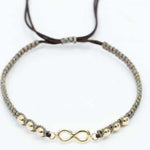 Pulsera tejida infinito con balín #4