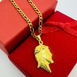 CONJUNTO DE CADENA DE HOMBRE CARTIER CON DIJE CARA DE CRISTO