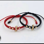 PULSERA TEJIDAS NEGRA DENARIA #3