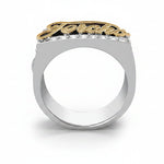 ANILLO PARA HOMBRE EN ORO Y PLATA - NOMBRES O INICIAL PERSONALIZADAS