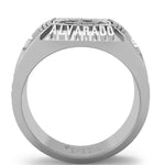 ANILLO DE IDENTIDAD EN PLATA 950 CON INICIALES, APELLIDO Y CIRCONES