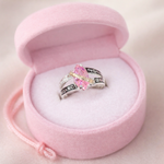 ANILLO DE GRADO AMOR Y VICTORIA (ROSADO,AZUL,VERDE,CRYSTAL )REF 4475