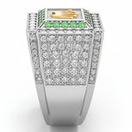 ANILLO PARA HOMBRE CON CORONA ROLEX EN ORO Y PLATA