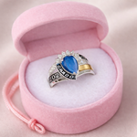 ANILLO DE GRADO PIEDRA GOTA (AZUL OS, FUTSIA,AZUL CL, CRYSTAL, VERDE OS)  REF 4475