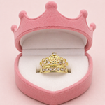 ANILLO 15 AÑOS CORONA CON NÚMERO 15 CIRCONES BLANCOS, ROSADOS ,Y ROJOS REF 1544