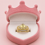 ANILLO 15 AÑOS CORONA CON NÚMERO 15 CIRCONES BLANCOS, ROSADOS ,Y ROJOS REF 1544