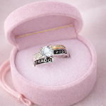 ANILLO GRADO PIEDRA REDONDA PEQUEÑA (ROSADO, AZUL CL, AZUL OS, VERDE, CRYSTAL,FUTSIA, )  REF  4475