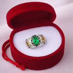 ANILLO DE GRADO FIRMEZA (CRYSTAL Y VERDE) REF 4475