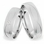 Argollas satinado zircon suizo blanco 5482
