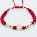 Pulsera tejida herradura de caballo con neopreno y balín #6