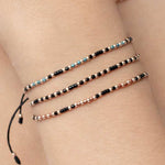 Pulsera oro laminado rosa con balín #1