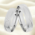 Argollas satinado zircon suizo blanco 5482