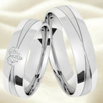 Argollas Liso brillante y corazón zircon 5469
