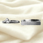 Argollas promesa mate diamante 5491