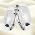 Argollas Liso brillante zircon suizo blanco 5470