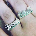 Anillos Personalizados De nombre Plata y Oro laminado Diseños Únicos