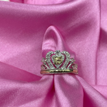 ANILLO 15 AÑOS CORONA ILUSIONES CON CIRCONES  BLANCOS REF 4474