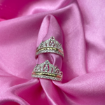 ANILLO 15 AÑOS ETERNA REALEZA  CIRCONES ROSADOS , Y BLANCOS  REF  4474