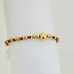 PULSERA TEJIDA COLOMBIA BALÍN CENTRO #8 Y #4 REF 953