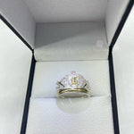 ANILLO 15 AÑOS CORONA ILUSIONES CON CIRCONES  BLANCOS REF 4474
