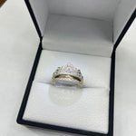 ANILLO 15 AÑOS ETERNA REALEZA  CIRCONES ROSADOS , Y BLANCOS  REF  4474