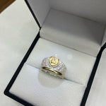 ANILLO 15 AÑOS ENCANTO CIRCONES ROSADOS Y BLANCOS  REF 4474