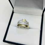 ANILLO CORONA 15 AÑOS CIRCONES BLANCOS Y ROSADOS REF4474